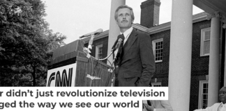 Ted Turner attends the CNN launch event in Atlanta, Ga., on June 1, 1980. Rick Diamond/Getty Images